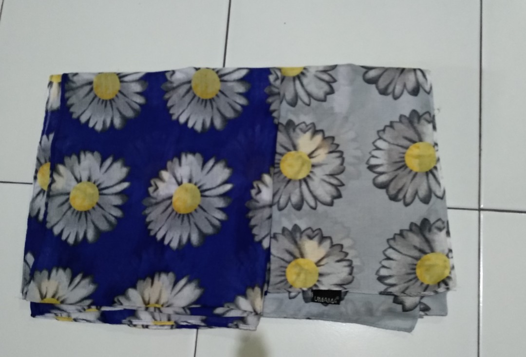 Segi Empat Bunga Matahari Fesyen Wanita Muslim Fashion Syal Di Carousell