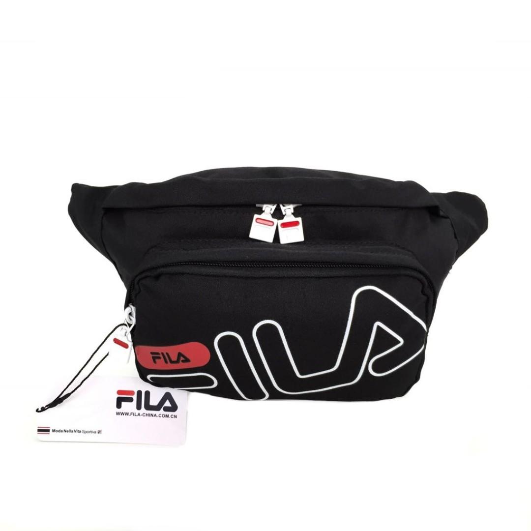 fila heritage linear logo waist bag