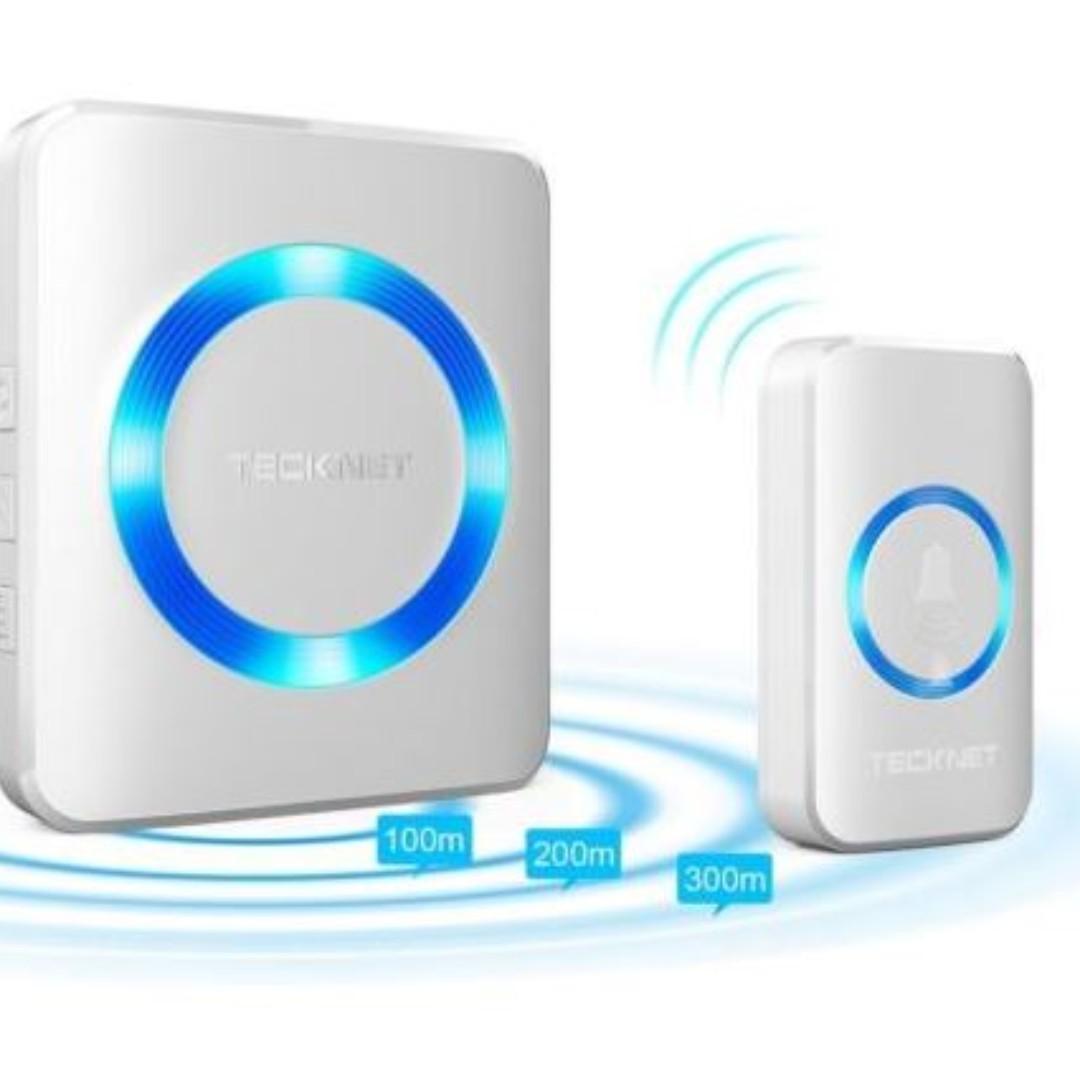 Wireless Doorbell, Waterproof Wall Plugin Door Chime Kit, with