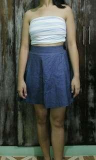 BUNDLE Tube top, sleeveless top, & soft denim skirt