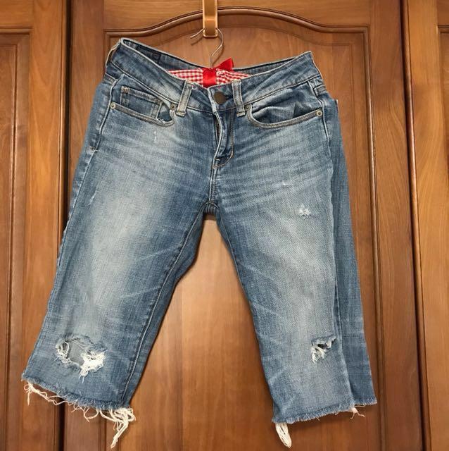 size 10 american eagle jeans in inches