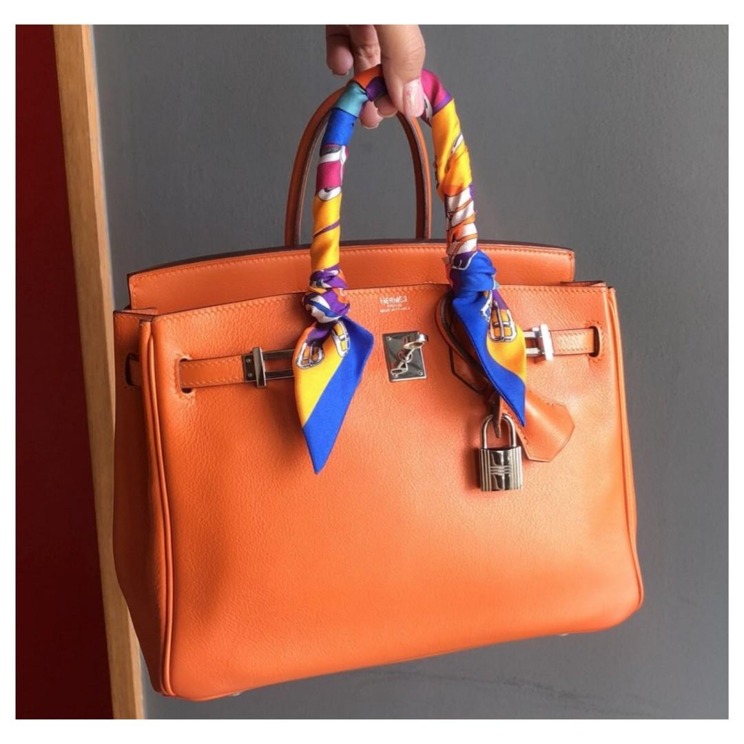 AUTHENTIC HERMES Birkin 25 Orange Togo GHW Bag, Luxury, Bags & Wallets on  Carousell