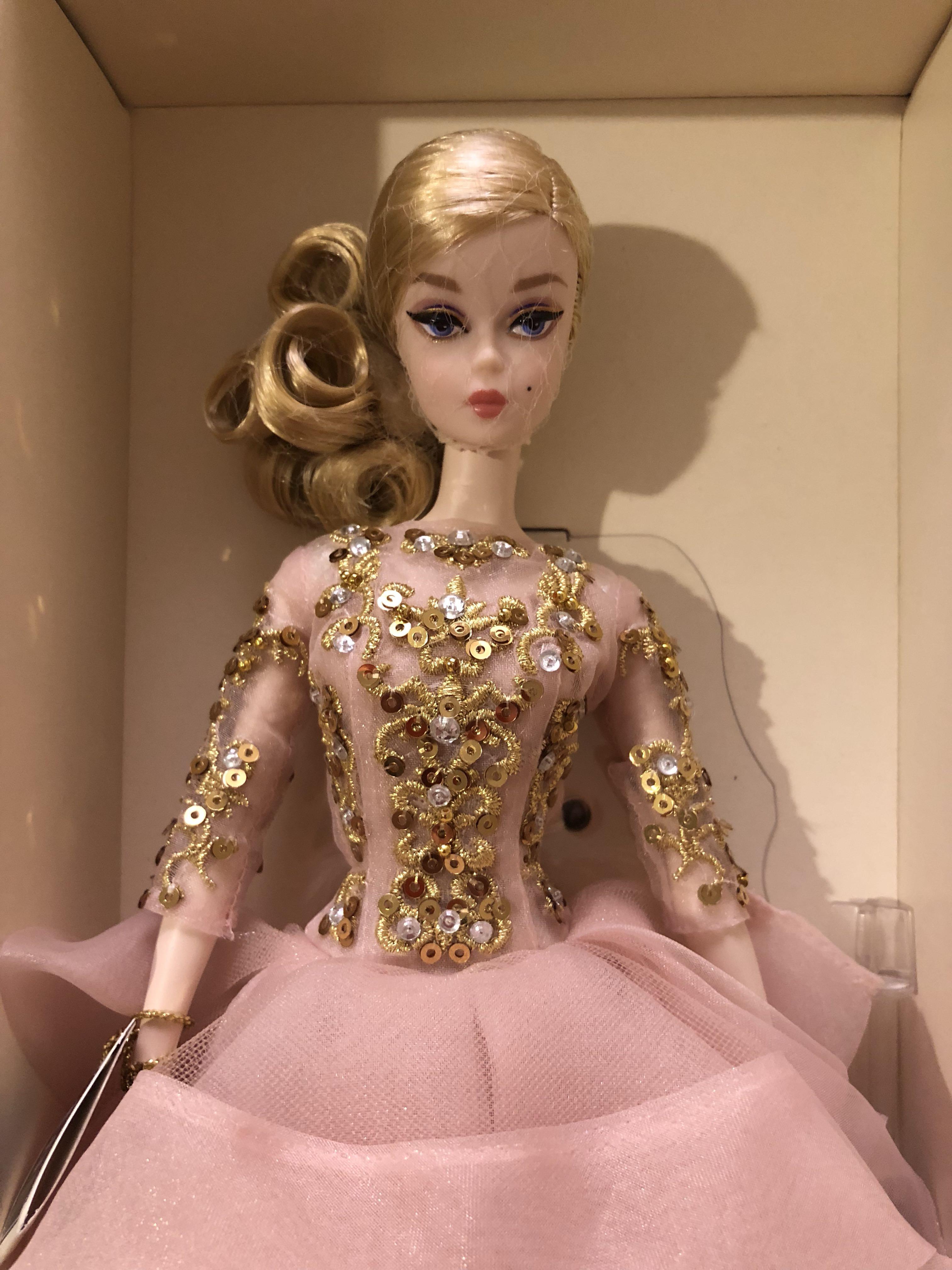Blush & Gold Cocktail Dress Silkstone Doll Barbie Fashion Model Collection 