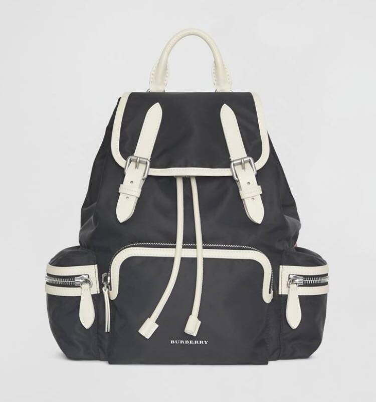 burberry the medium rucksack in technical nylon and leather