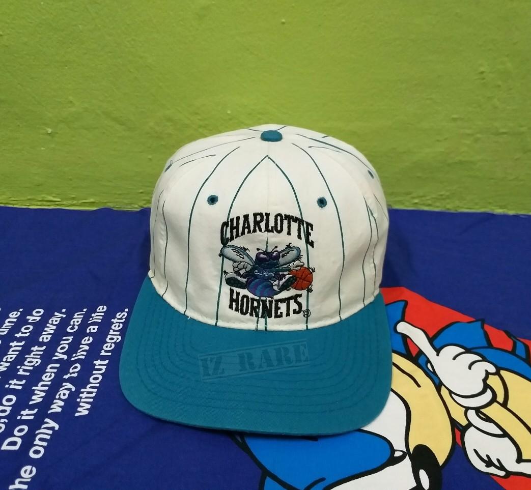 Charlotte Hornets Vintage 90s Starter Snapback Hat NBA 