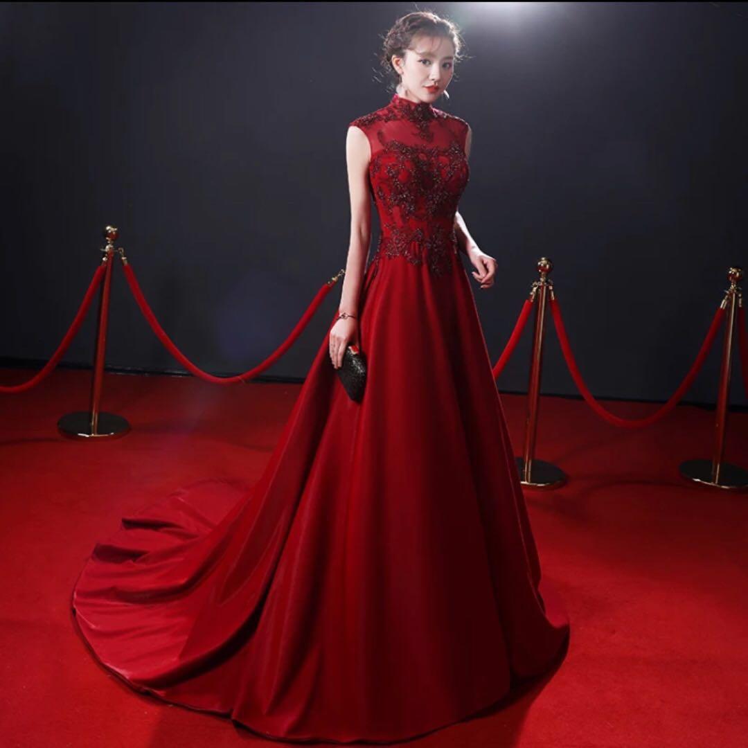 Elegant red hotsell dresses for wedding