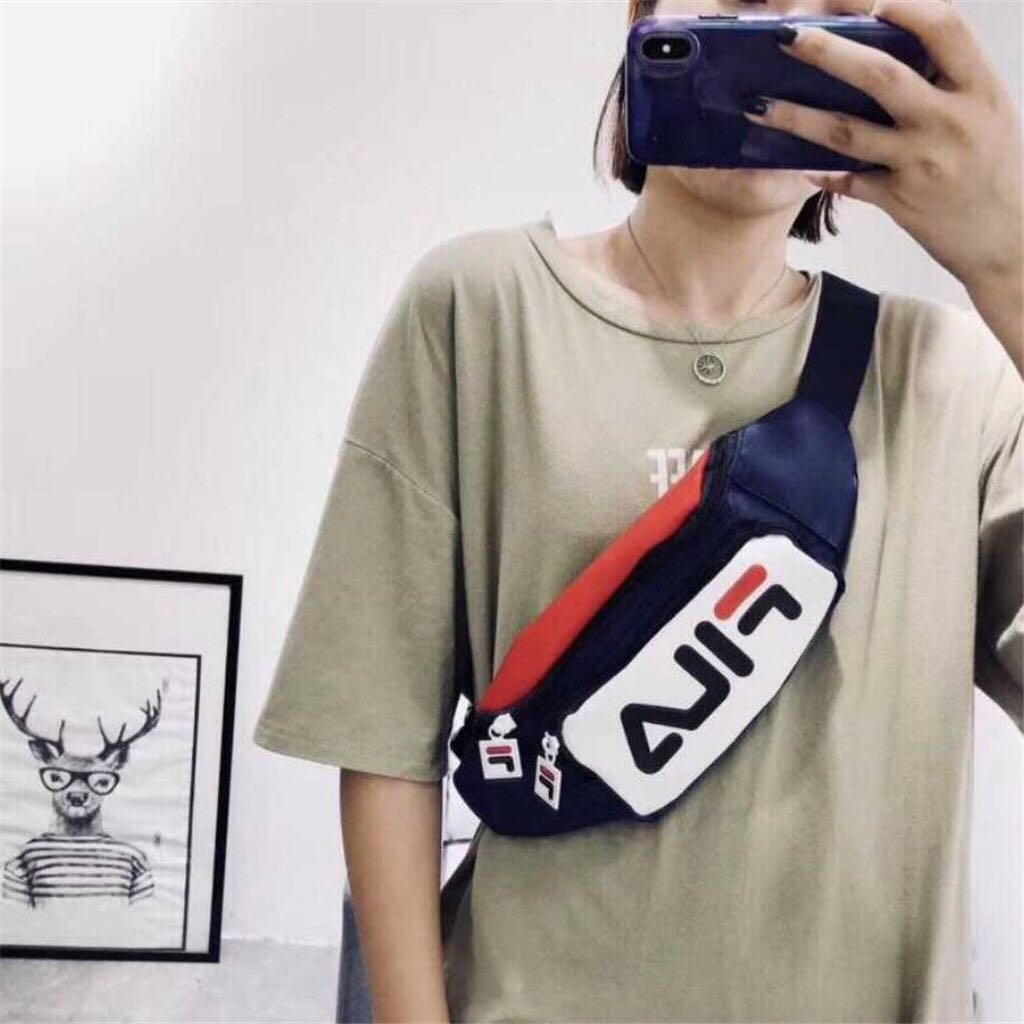 gold fila fanny pack