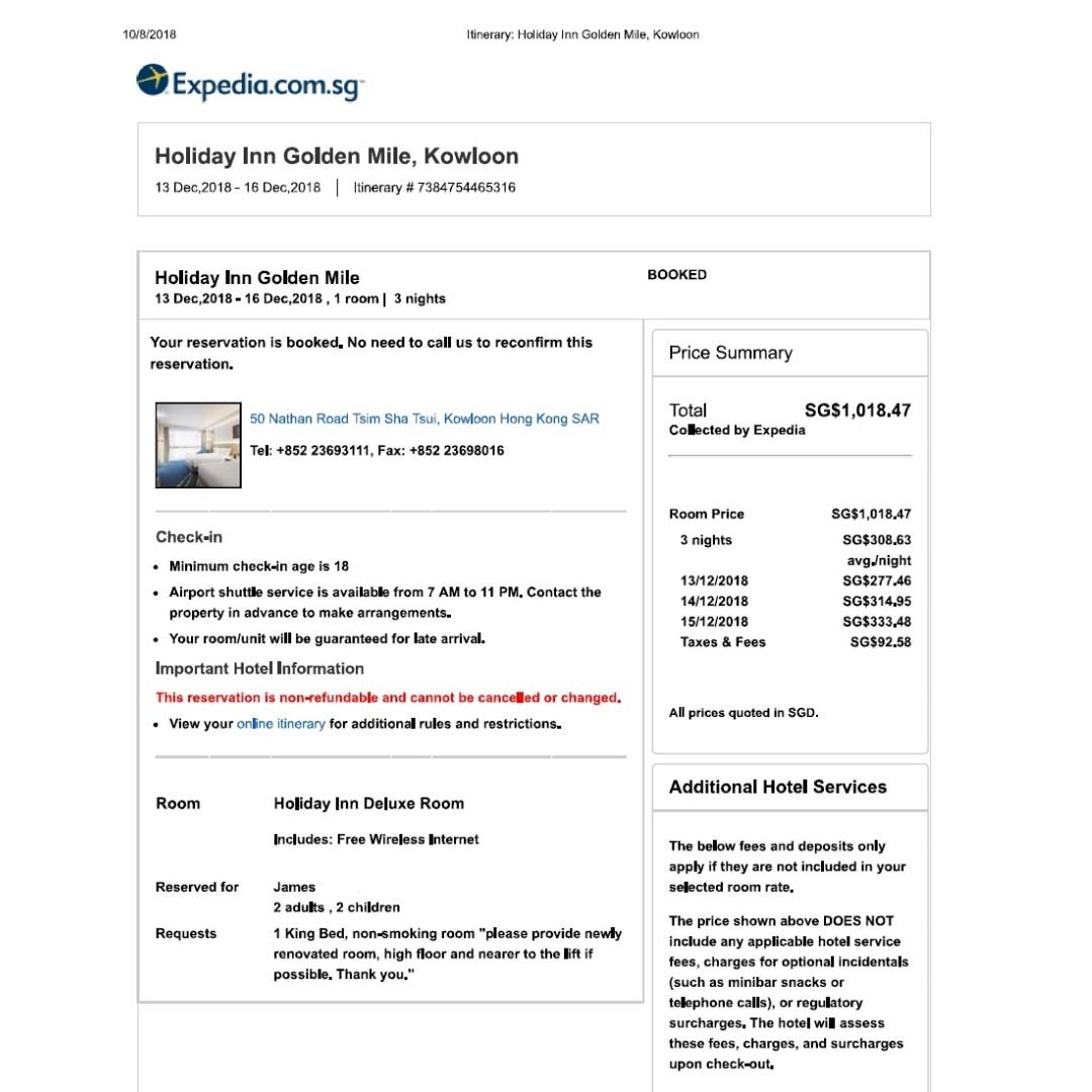 Holiday Inn Golden Mile Hong Kong Hotel Room For Sale Travel Overseas Attractions On Carousell Nestled in the very heart of kowloon's bustling city centre, the holiday inn golden mile hong kong offers business and leisure travellers a vibrant location, contemporary conveniences, and all the. carousell