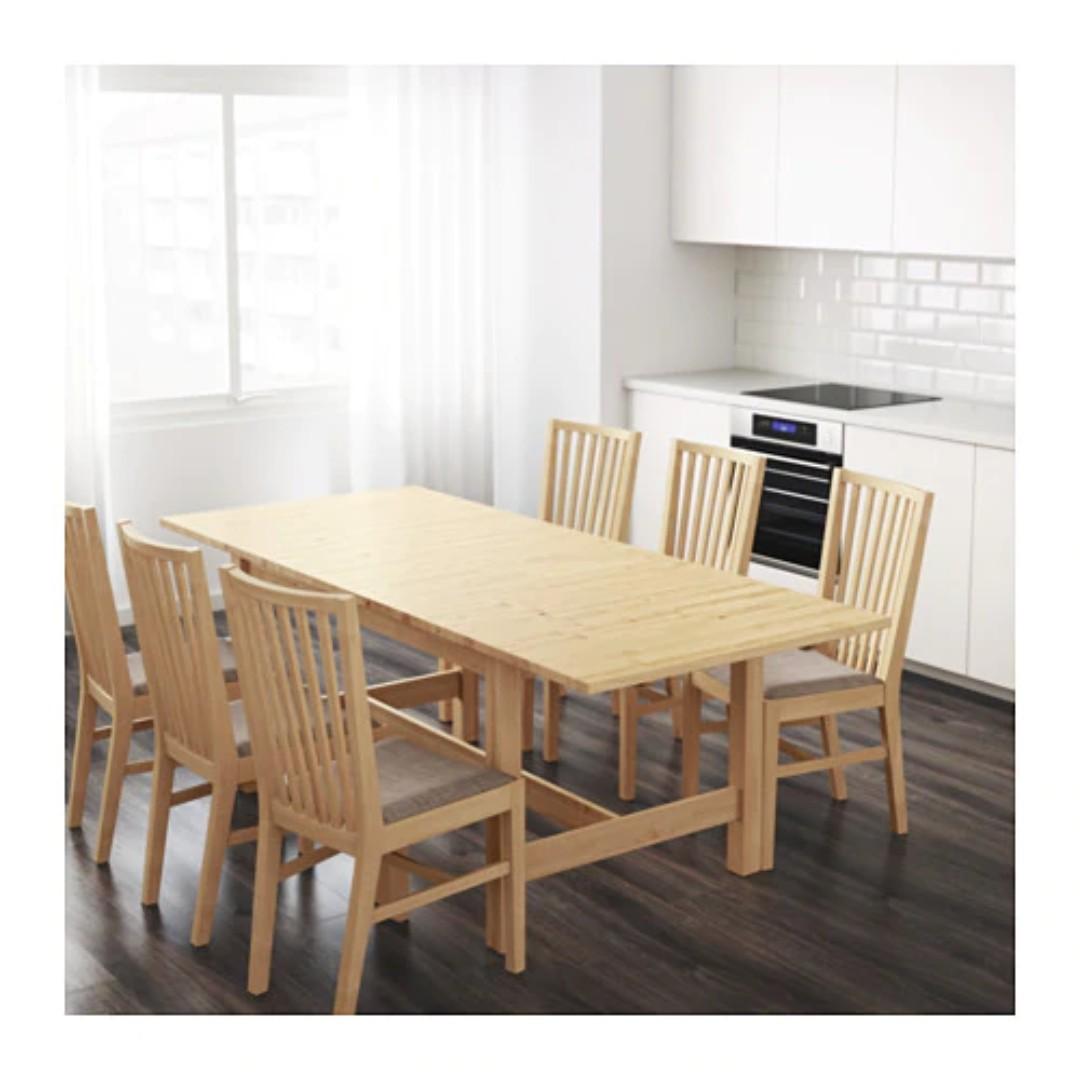 IKEA Norden Extendable Table, Furniture & Home Living, Furniture