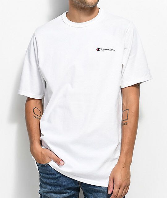champion tee small logo