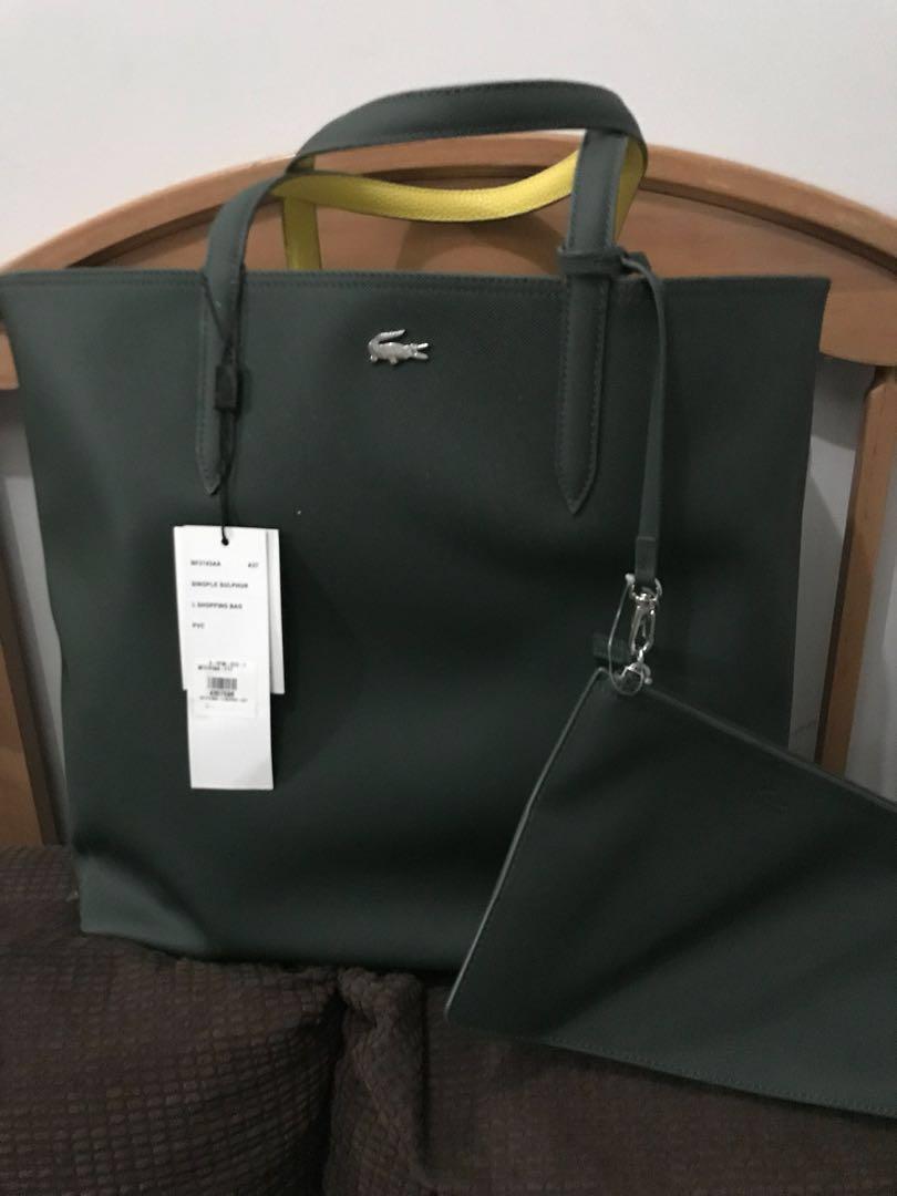lacoste anna large reversible shopping bag