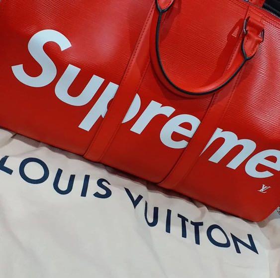 LOUIS VUITTON LV X SUPREME KEEPALL BANDOULIERE 'EPI 45 RED', Luxury, Bags &  Wallets on Carousell