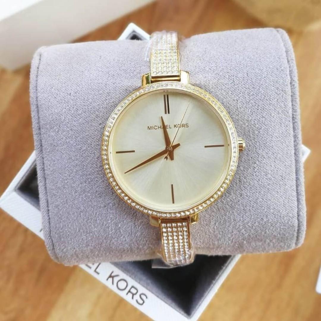 Jaryn pave silver tone watch top