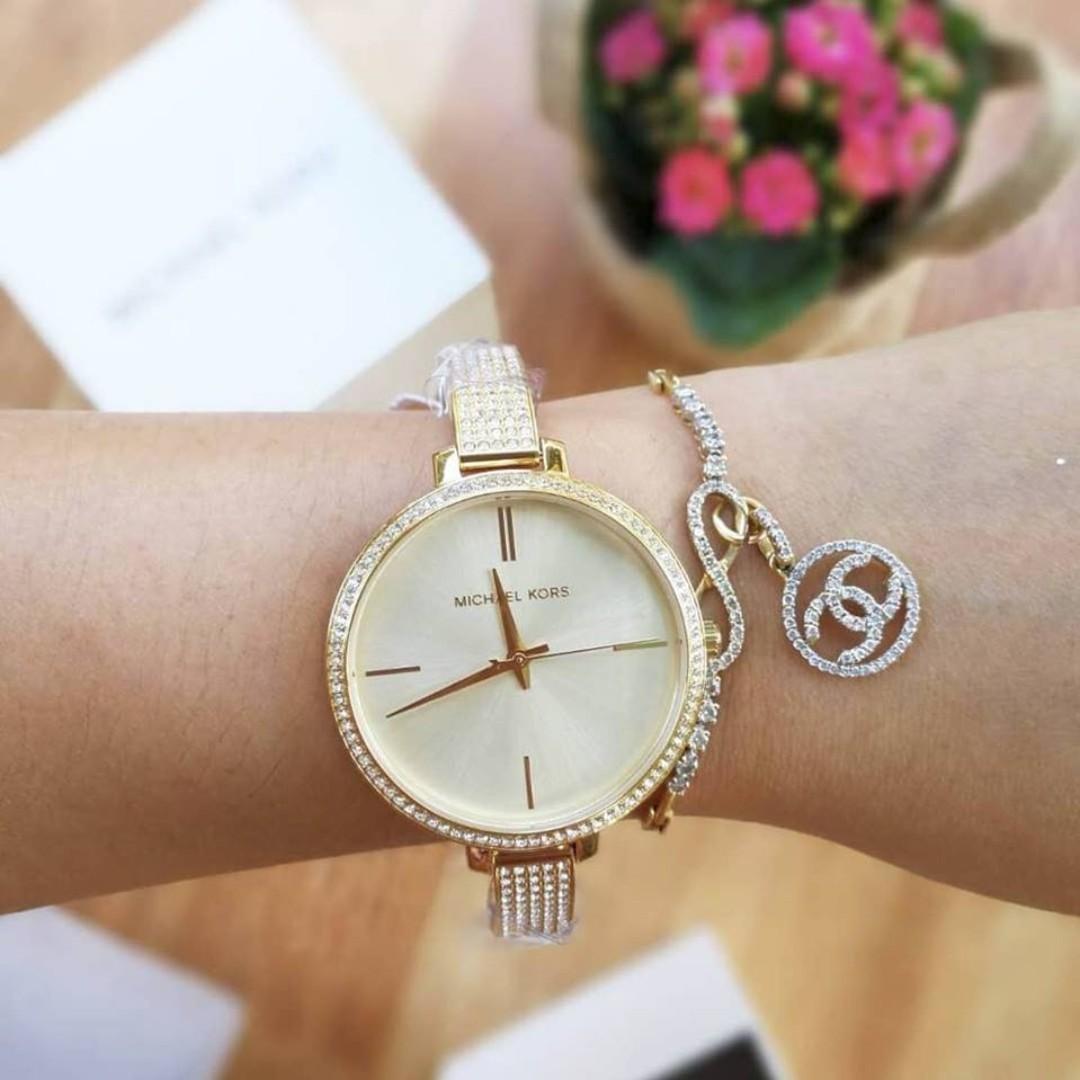 Michael Kors Jaryn Silver Dial Gold tone Women s Watch MK3784