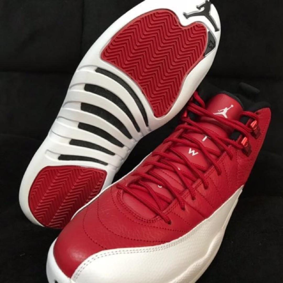 Red jordan cheap 12 size 6