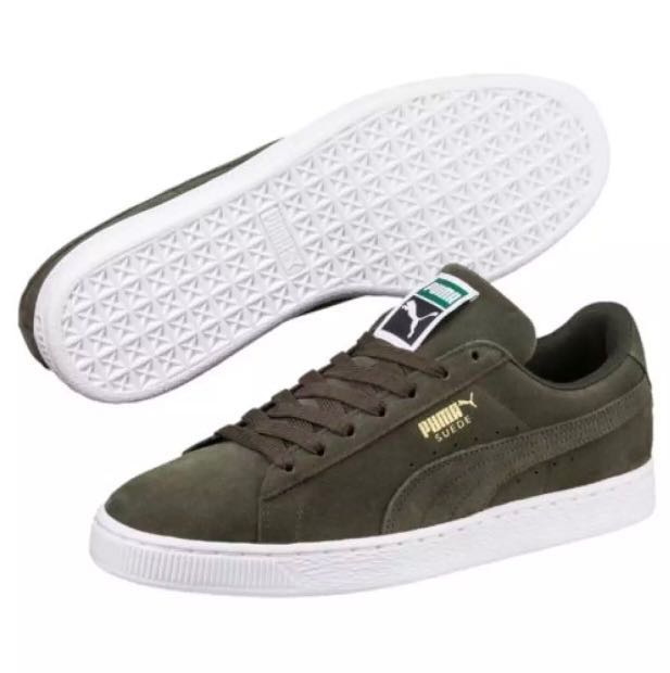 puma shoes army green