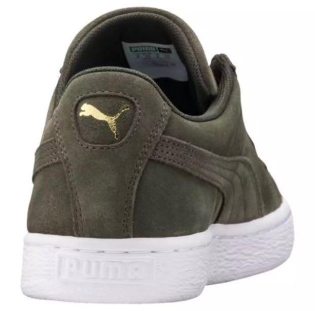 Puma basket olive green hotsell