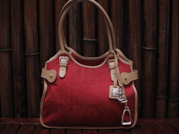ralph lauren red handbag