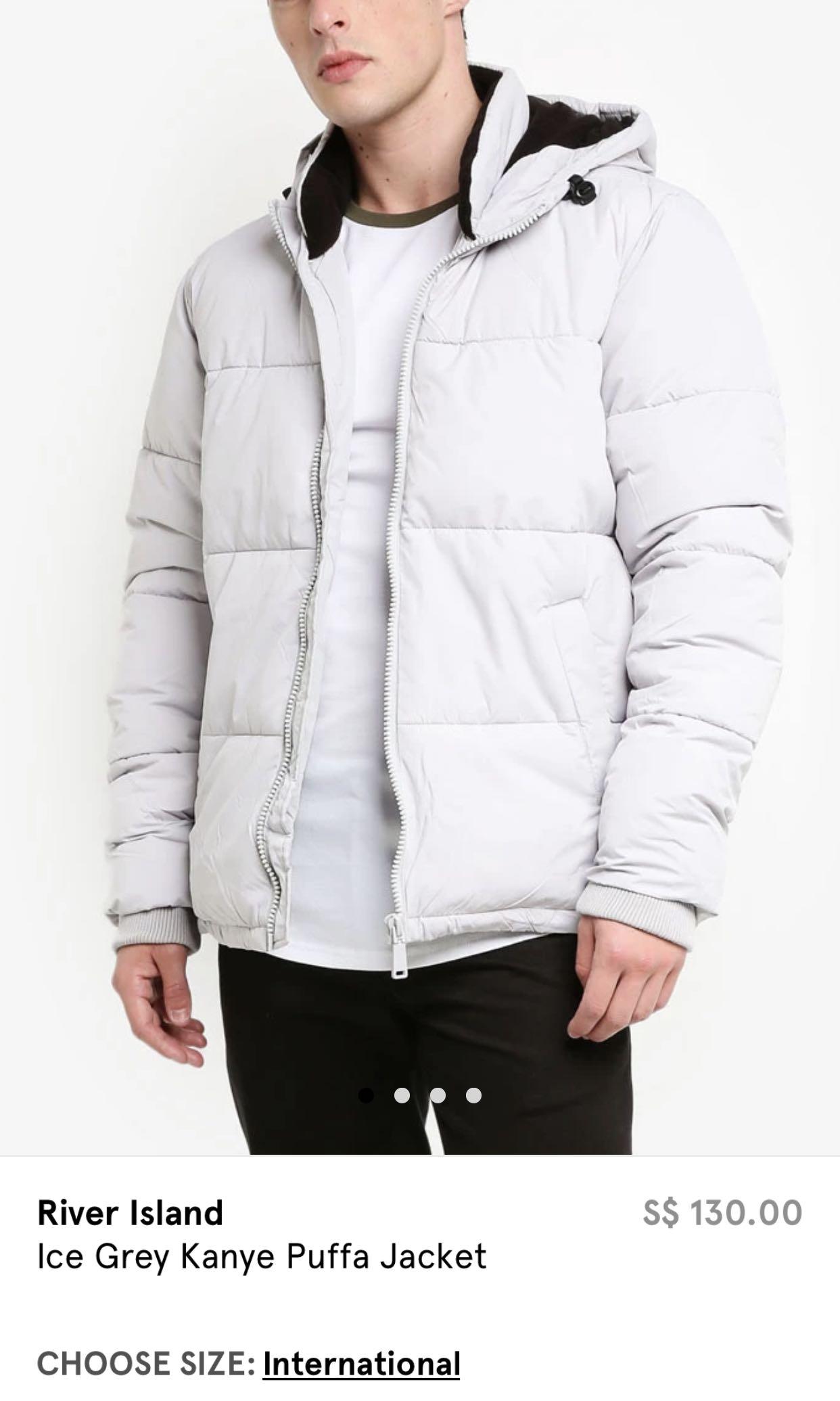 Ice Grey Puffer Coat / Jacket 