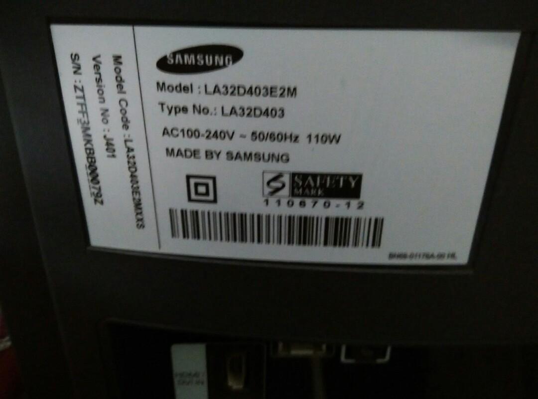 Samsung 32" LCD TV, TV &amp; Home Appliances, TV &amp; Entertainment, TV on ...