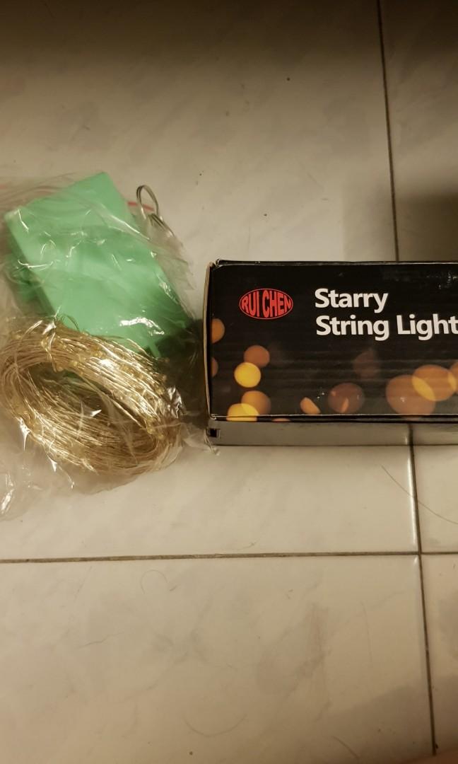 Starry String Lights (Category: Everything Else) located in Singapore. Submitted by anzw9170 (Listing ID 195575639, Image 2). Description: Selling Starry String Lights.. I have 2 set of it.. Xmas coming soon you may use it to decor your Xmas tree!! Interested party kindly pm me. Thank you. For delivery option payment must be make via paynow/paylah first. Self collection option available. Delivery charges applies..