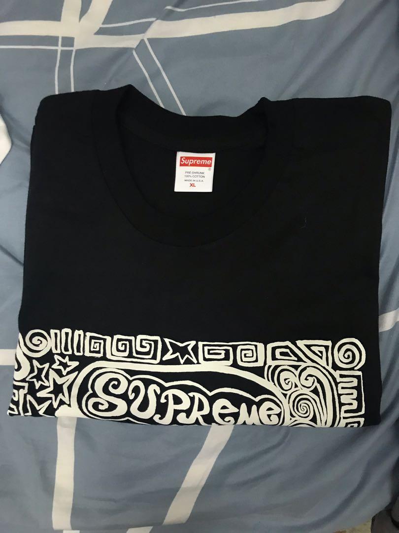 supreme faces tee white
