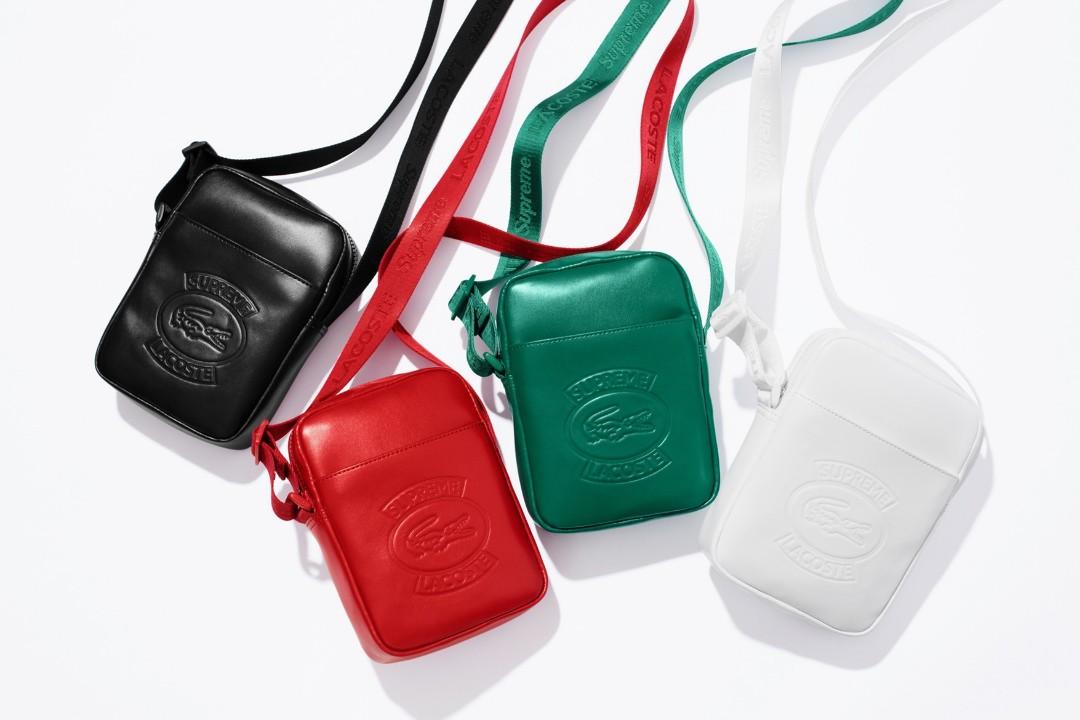 supreme x lacoste shoulder bag
