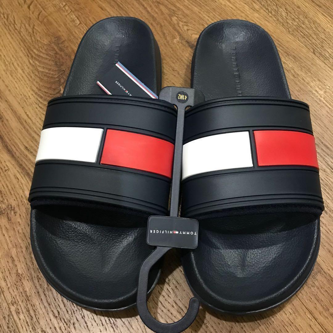 tommy hilfiger splash sliders in navy