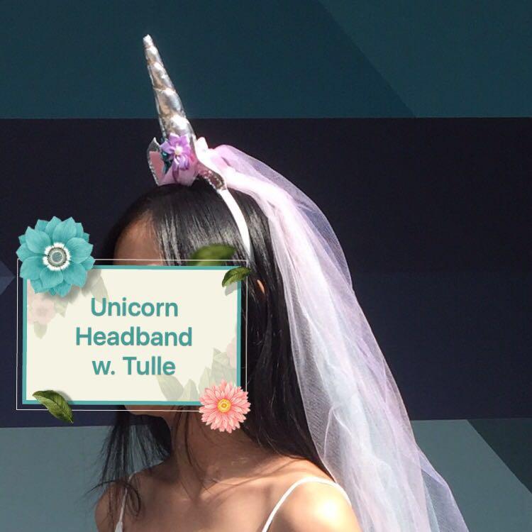 Tulle Veil Unicorn Headband Women S Fashion Accessories Hair