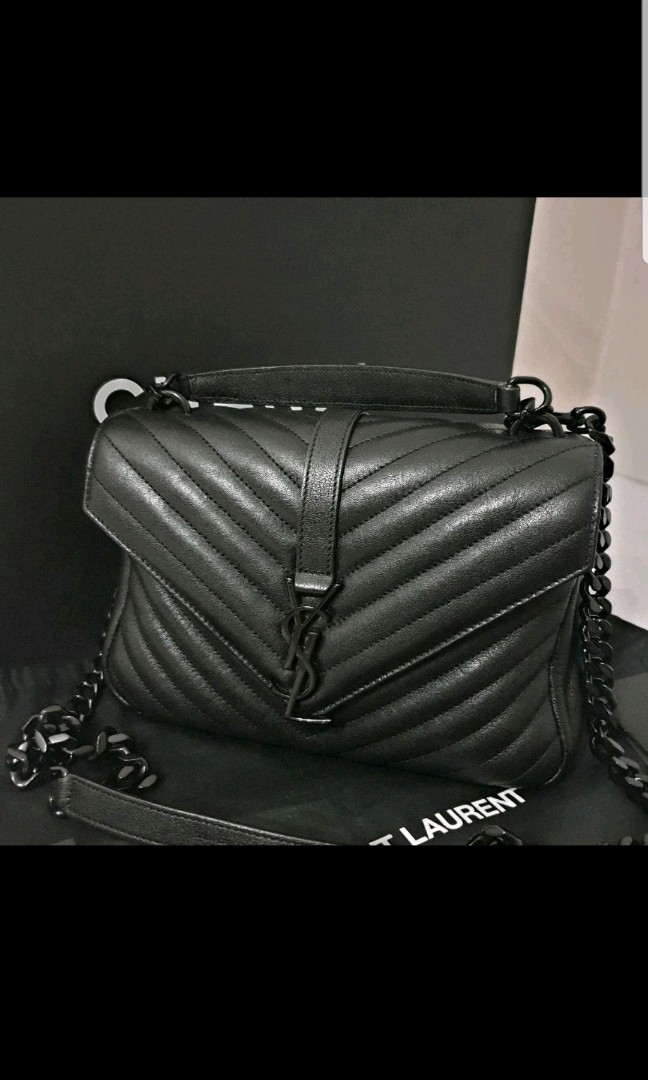 ysl medium college bag black