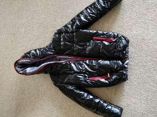 Small black winter puffer jacket