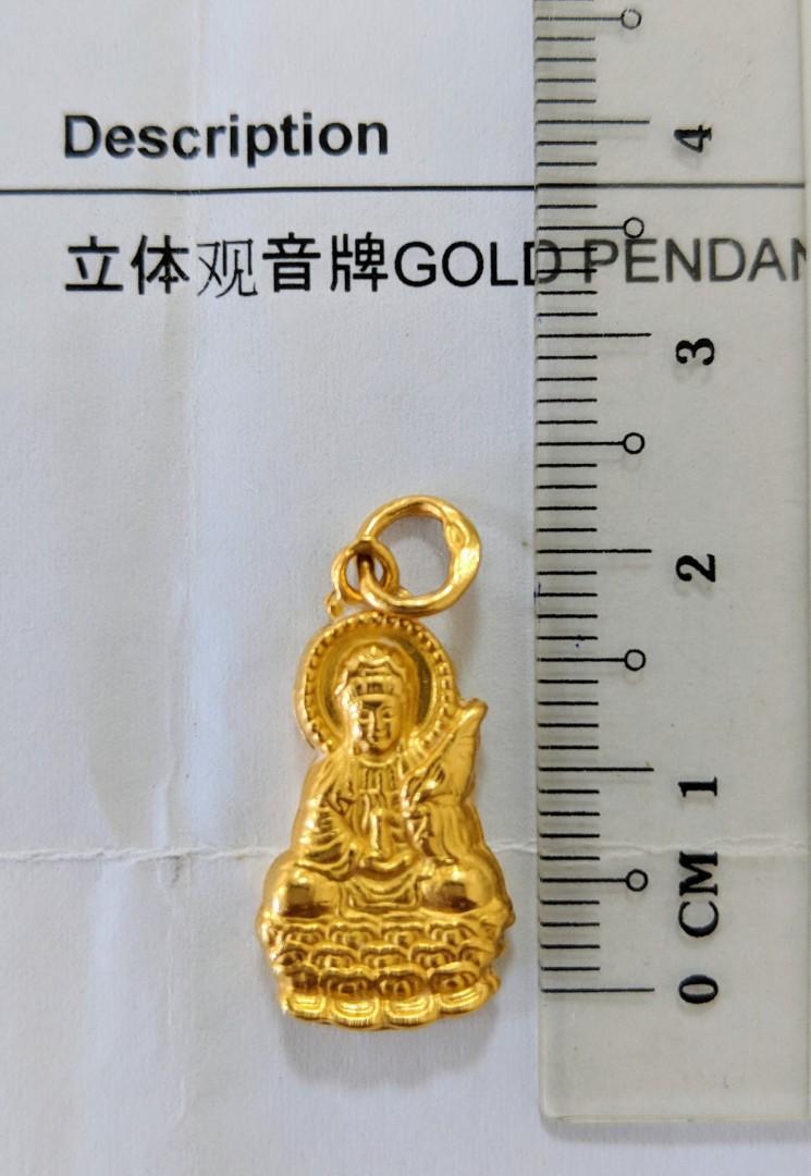 Gold guanyin hotsell pendant