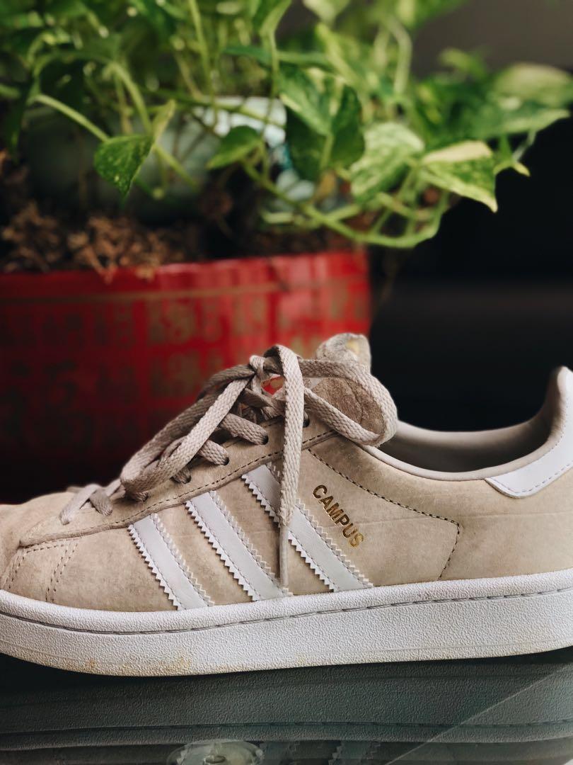 ADIDAS CAMPUS BEIGE SIZE 37/38/39, Women's Fashion, Shoes, Sneakers on  Carousell