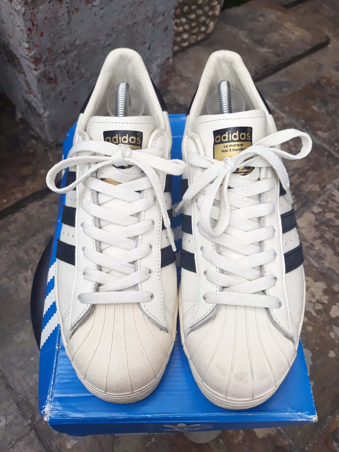 Adidas originals men's superstar 80s dlx leather sneakers sales