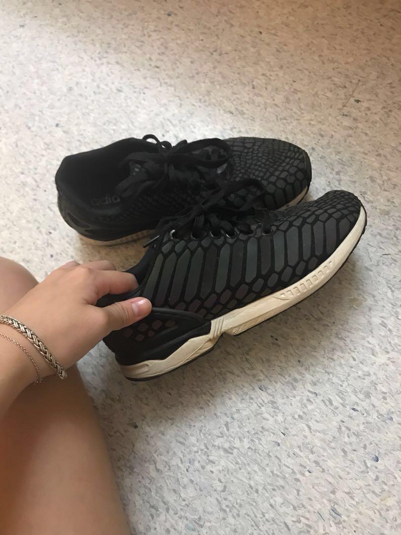 adidas ZX flux flash rainbow reflective shoes Women s Fashion Footwear Sneakers on Carousell