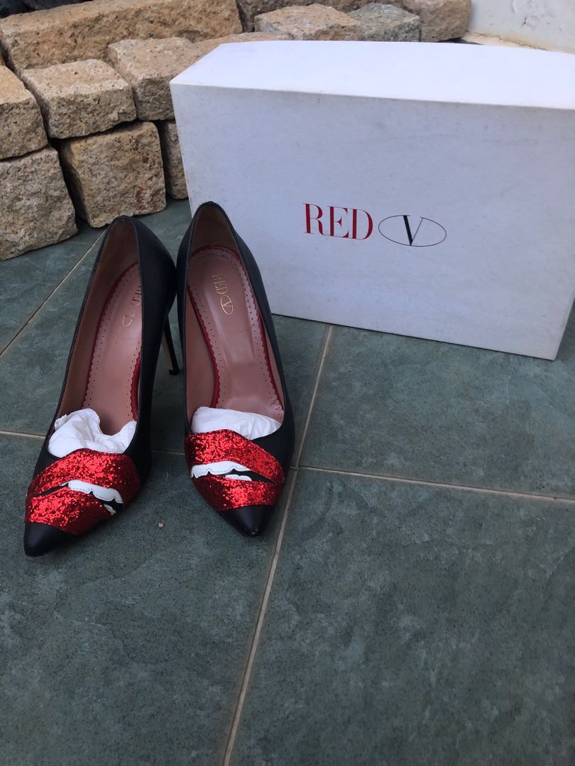Authentic RED Valentino Glitter Luxury, Sneakers Footwear on Carousell
