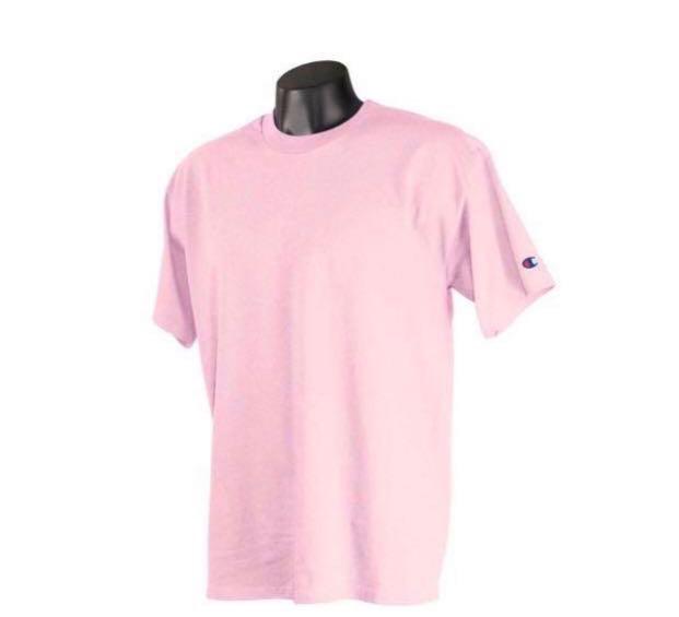 baby pink champion t shirt