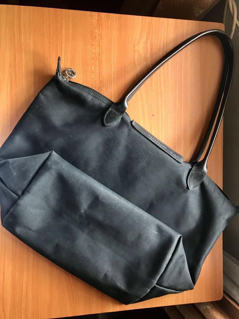 Black Longchamp Bag, Women's Fashion, Bags & Wallets, Tote Bags on ...