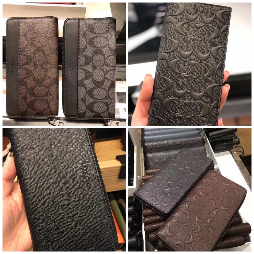 coach long wallet mens