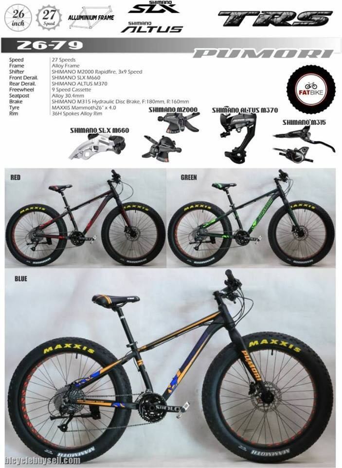 FATBIKE TRS PUMORI 2018 Sports Equipment Bicycles Parts