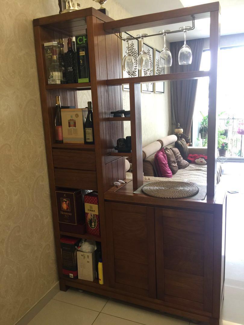 Full solid wood Living room display divider bar top Furniture
