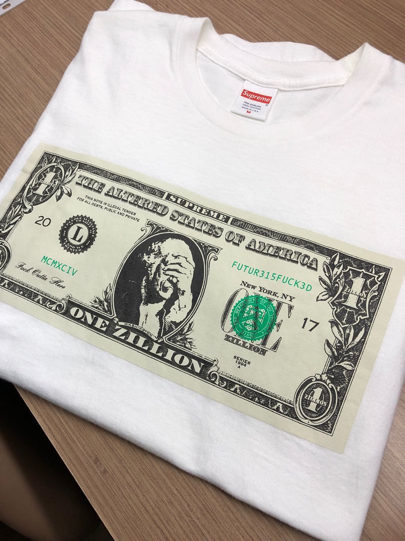 supreme zillion dollar tee