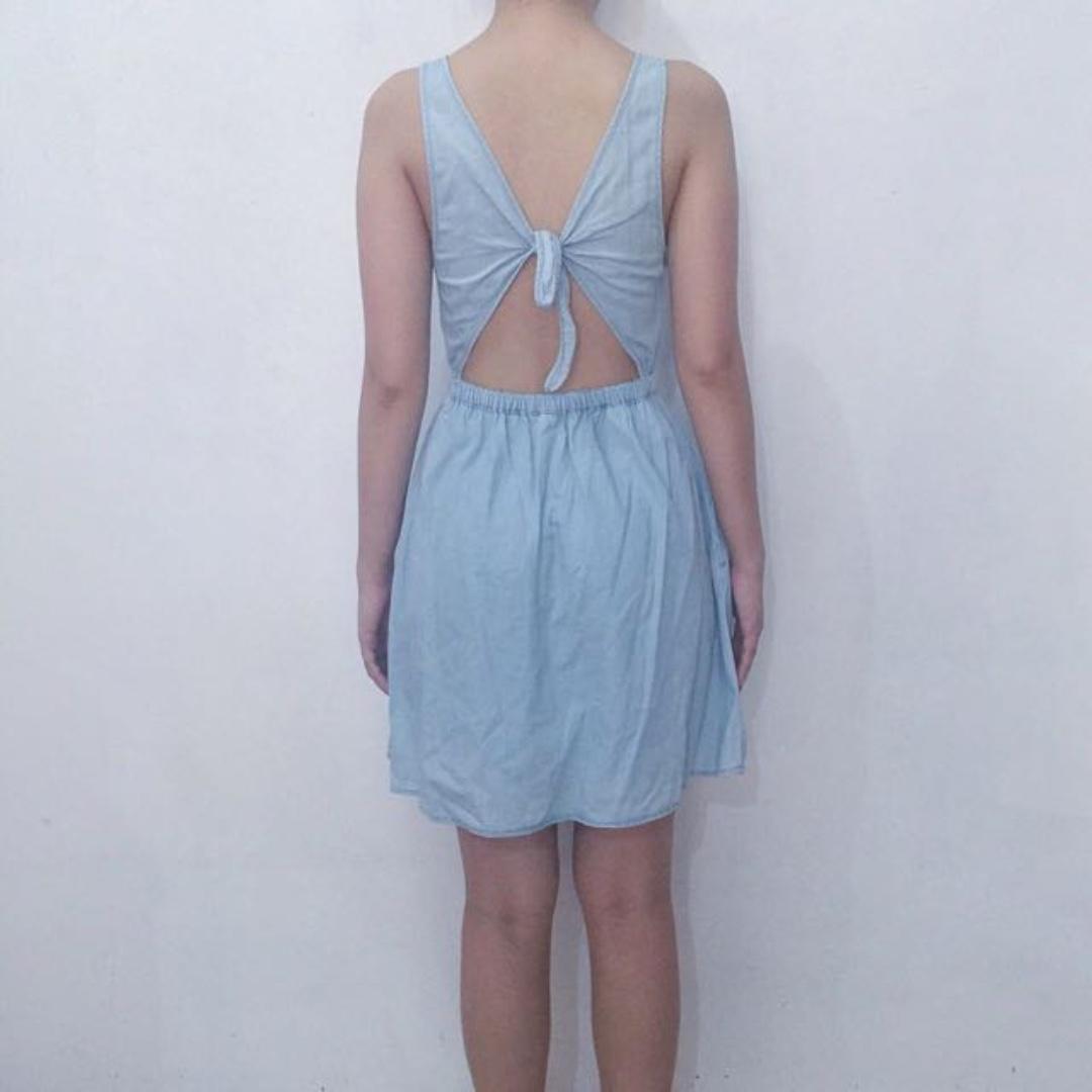 semi backless dress