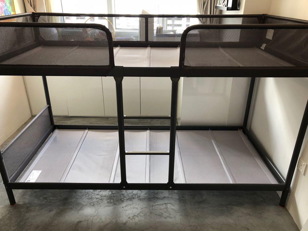 Ikea Metal Bunk Bed Adult Size Furniture Home Living Furniture Bed Frames Mattresses On Carousell