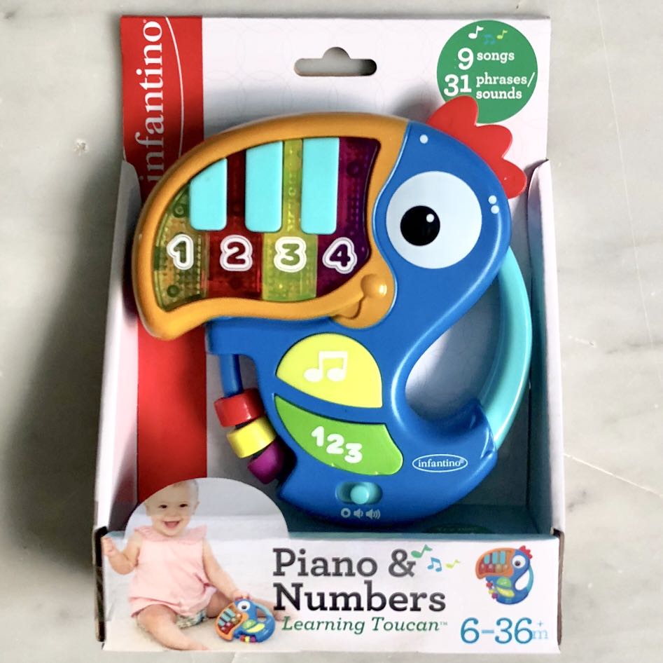 infantino piano & numbers learning toucan