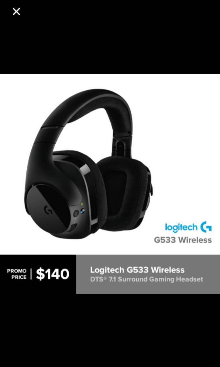 logitech g533 dts 7.1 surround wireless gaming headset