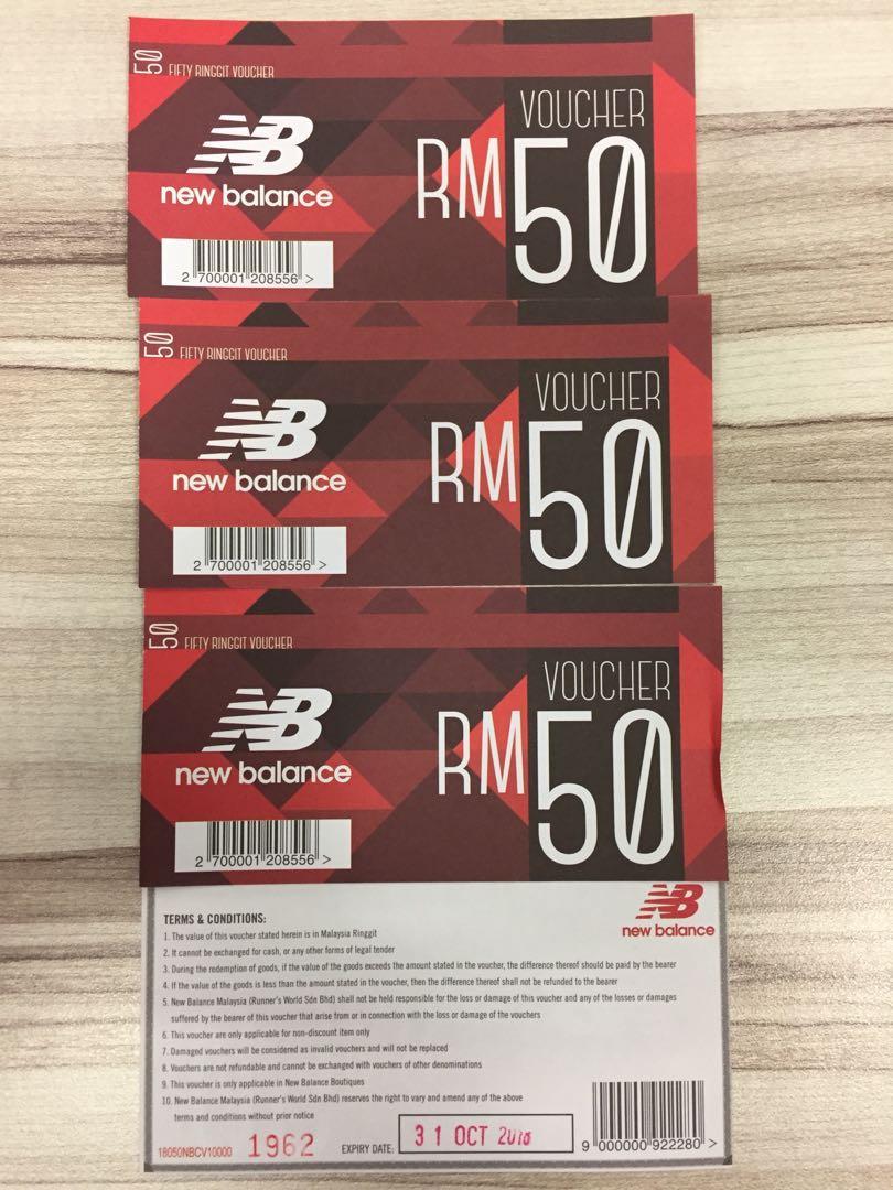 New Balance Voucher x 4pcs