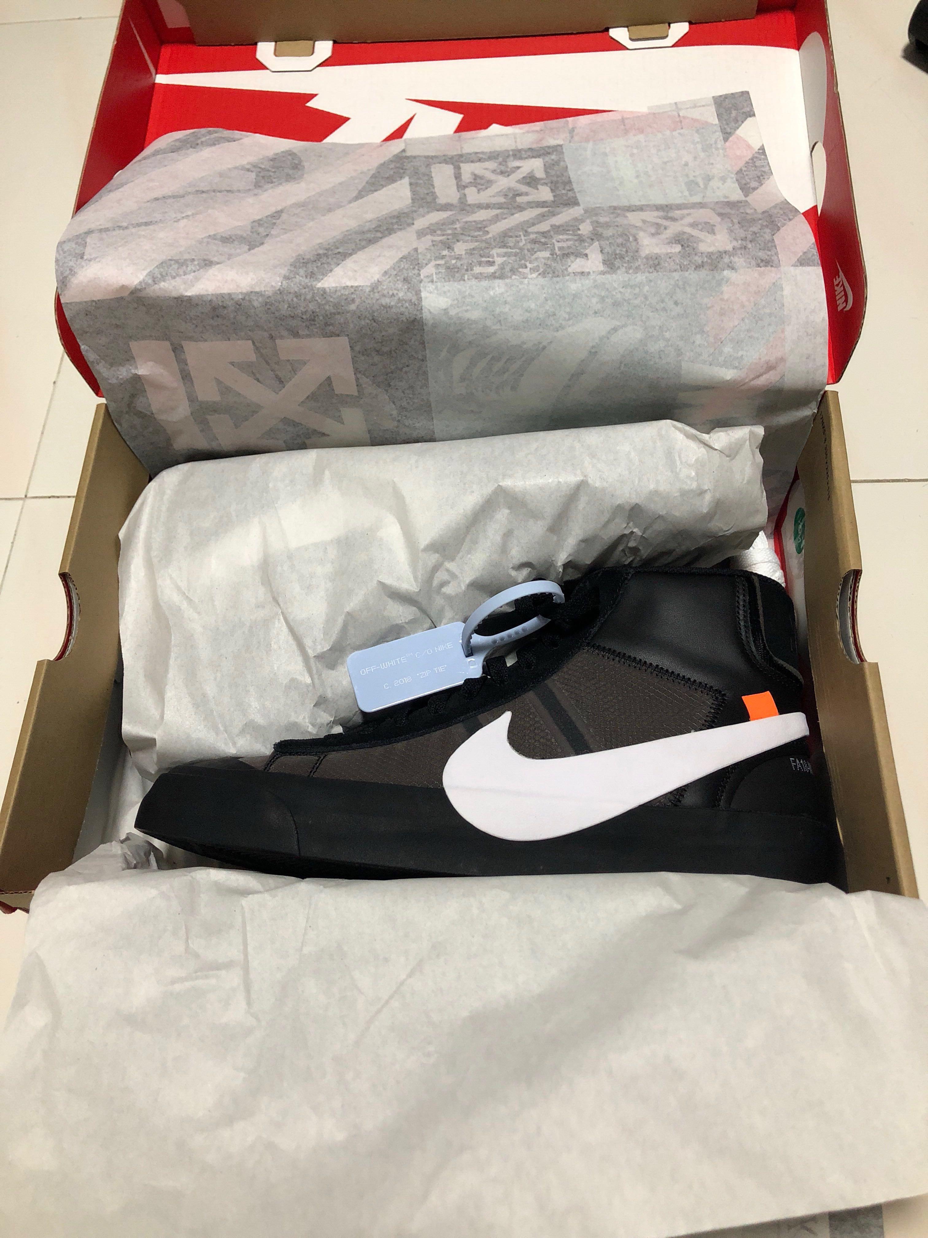 nike blazer black off white