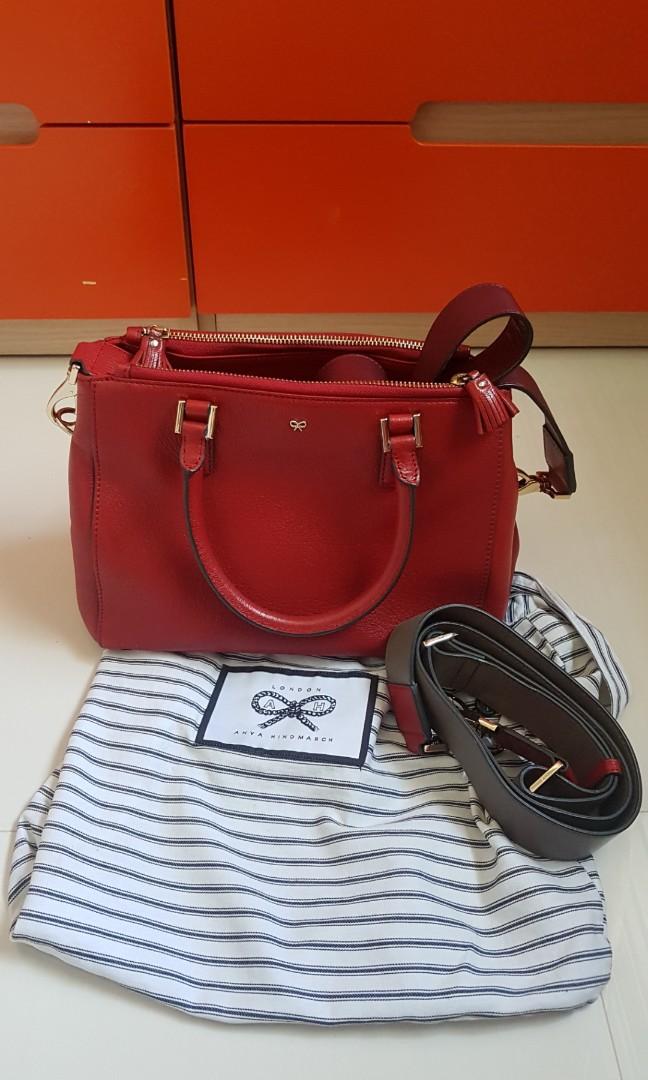 Anya hindmarch red bag clearance