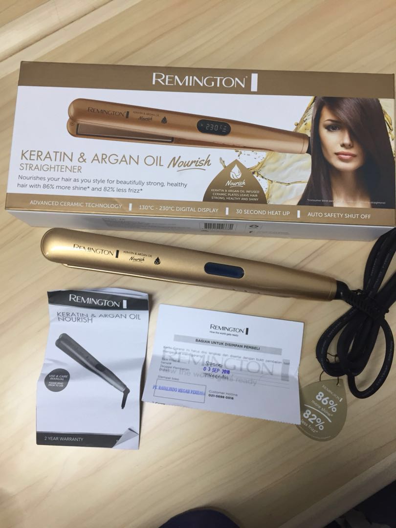 remington keratin & argan oil straightener